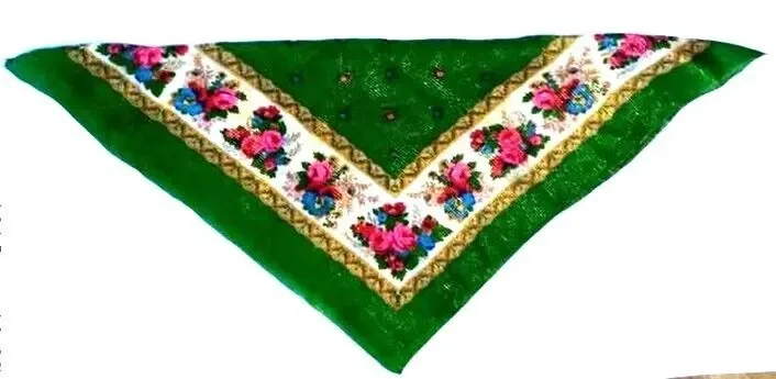 Новый платок хустка в национальном стиле с золотым люрексом 8