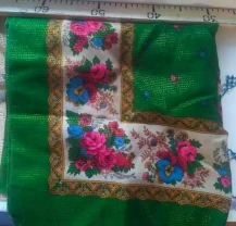 Новый платок хустка в национальном стиле с золотым люрексом