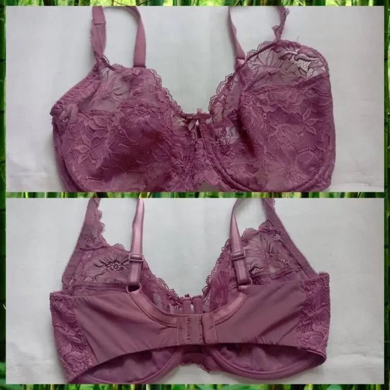 TU Eur 34F 75F Бюстгальтер ажурный мягкий косточка лиловый 8