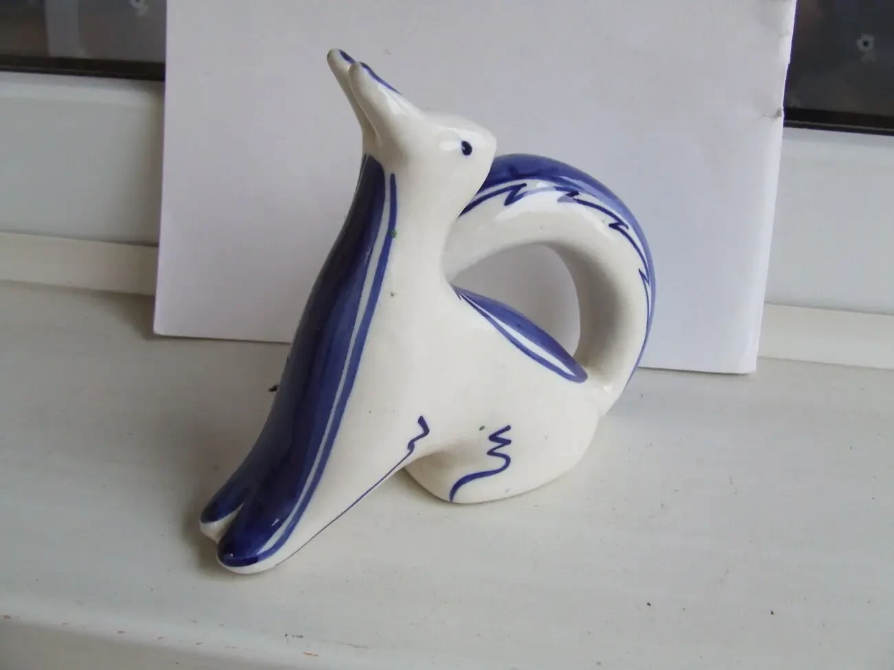 Гжель Білочка Бесарабова раз.16 х 13 см. 1960 р. ссср. 5