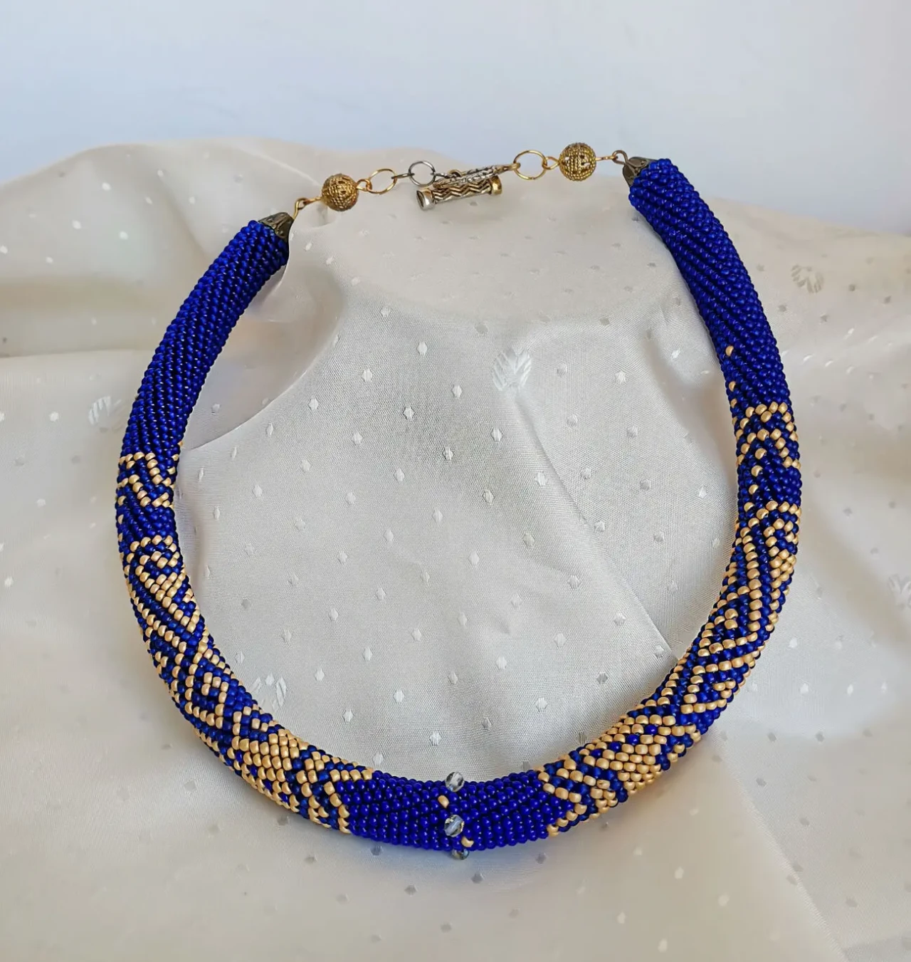 Прикраса із бісеру кольє-джгут Восторг 8