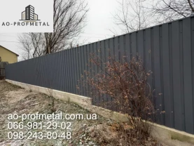 Профнастил графіт 7024 матовий, Профлист RAL 7024 PEMA.