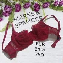 Marks Spencer EUR 34D/75D  Бюстгальтер мягкий косточка вишнево малино