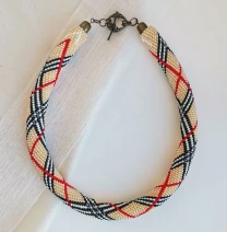 Прикраса із бісеру кольє-джгут Берберрі