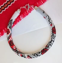 Прикраса із бісеру кольє-джгут Чарівна  доля