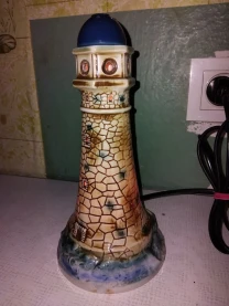 Светильник (ночник) фарфоровый ''Маяк'' Германия, 50-е годы