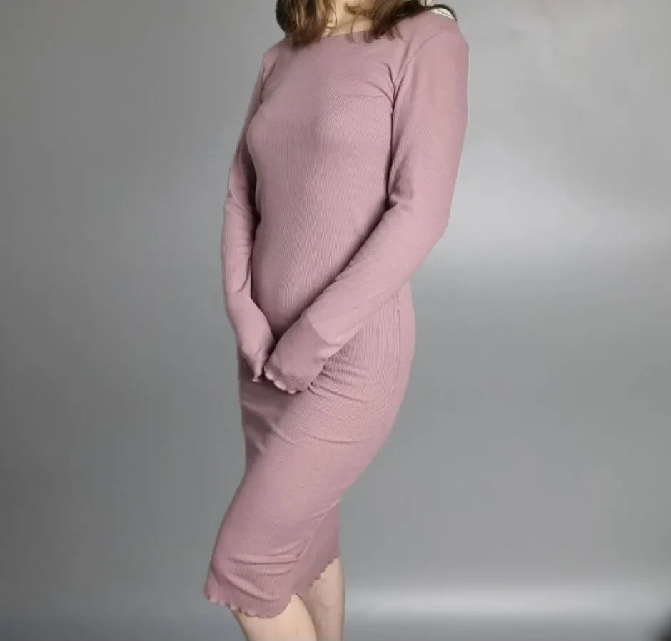 Рожева сукня  в рубчик bikbok s 5