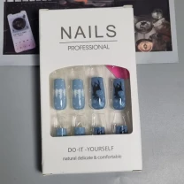 Різдвяні 24 шт. довгі глянцеві чорні олень сині