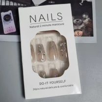 24 шт. набір накладних нігтів гламурний блиск