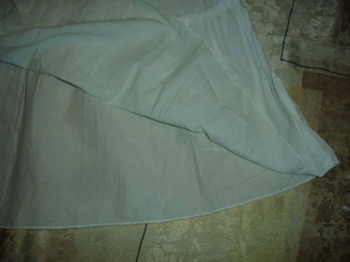 СПІДНИЦЯ 44-46 р. БІЛА котонова. Міді. Широкий пояс. А-силует. 5