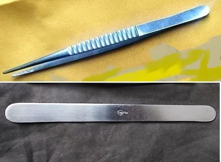 Инструмент пинцеты 2 разных нержавеющая сталь, раритет 4