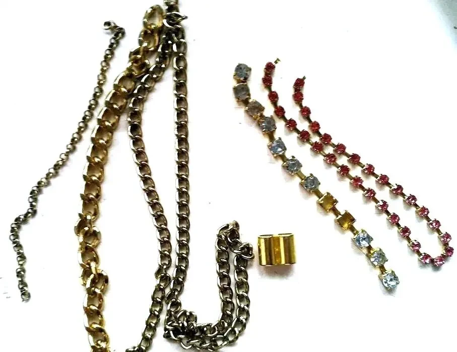 Цепь Цепочки оригинальная вязь, металл, цвет золота, разные длины 3