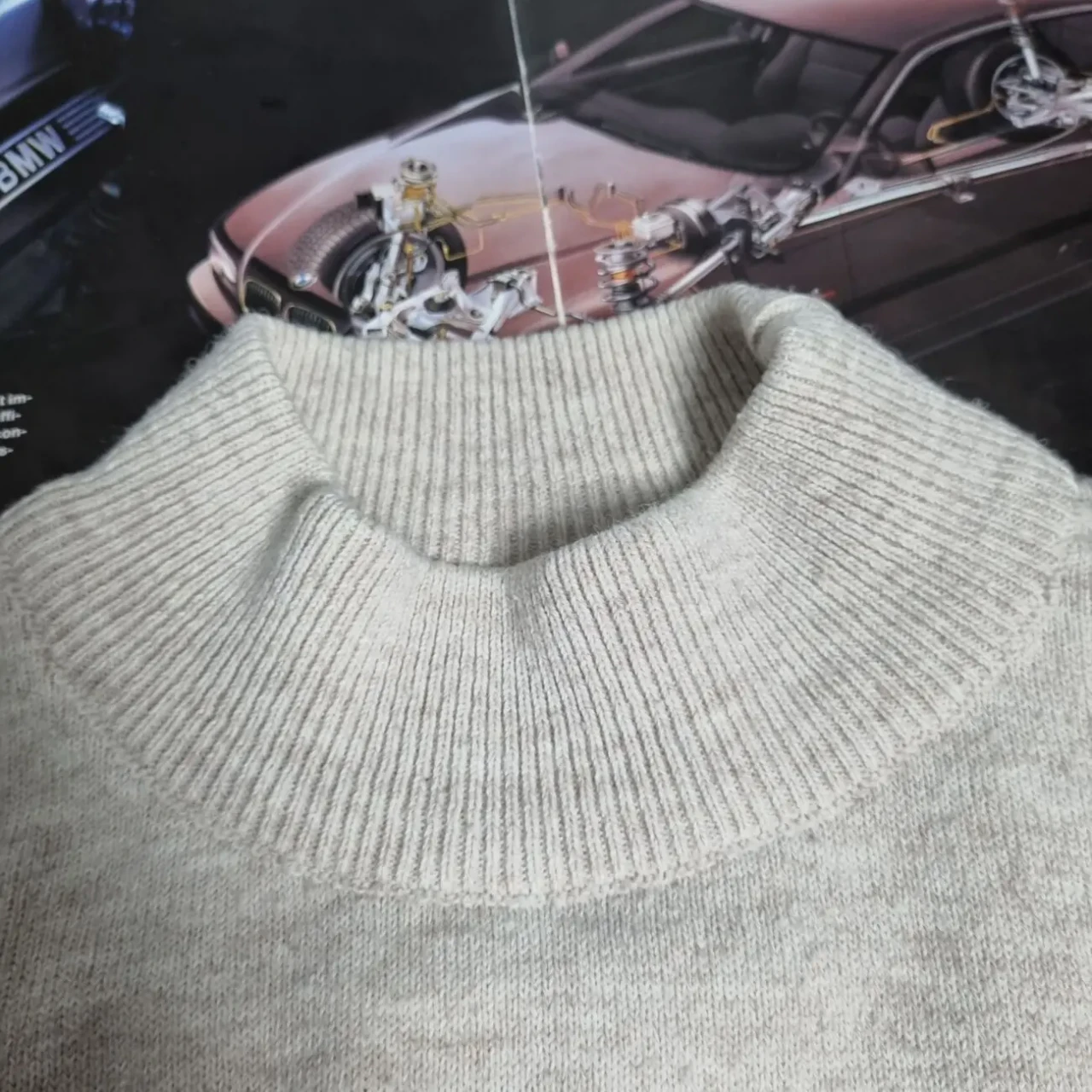 Базовий светр для чоловіків бежевого кольору, розмір l 5