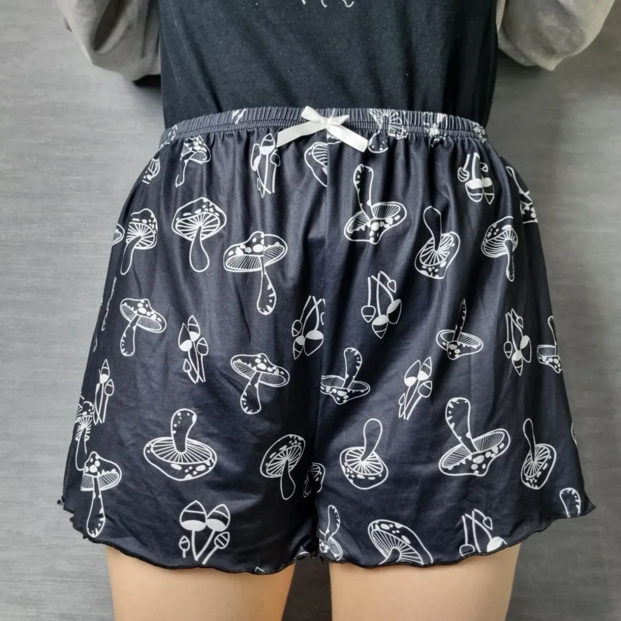 Жіночі шорти з принтом грибів, бавовна, розмір xl