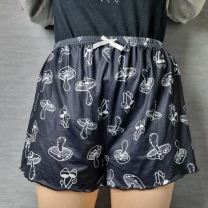 Жіночі шорти з принтом грибів, бавовна, розмір xl