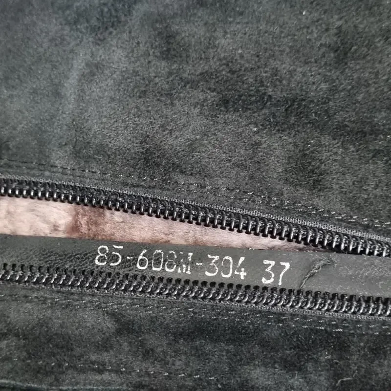 Високі чорні замшеві чоботи polann (lady's style) 8