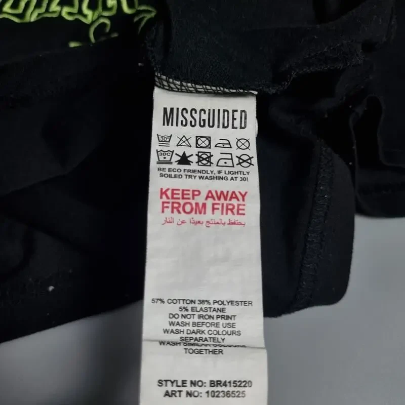 Кроп футболка жіноча missguided x sean john, чорна 8