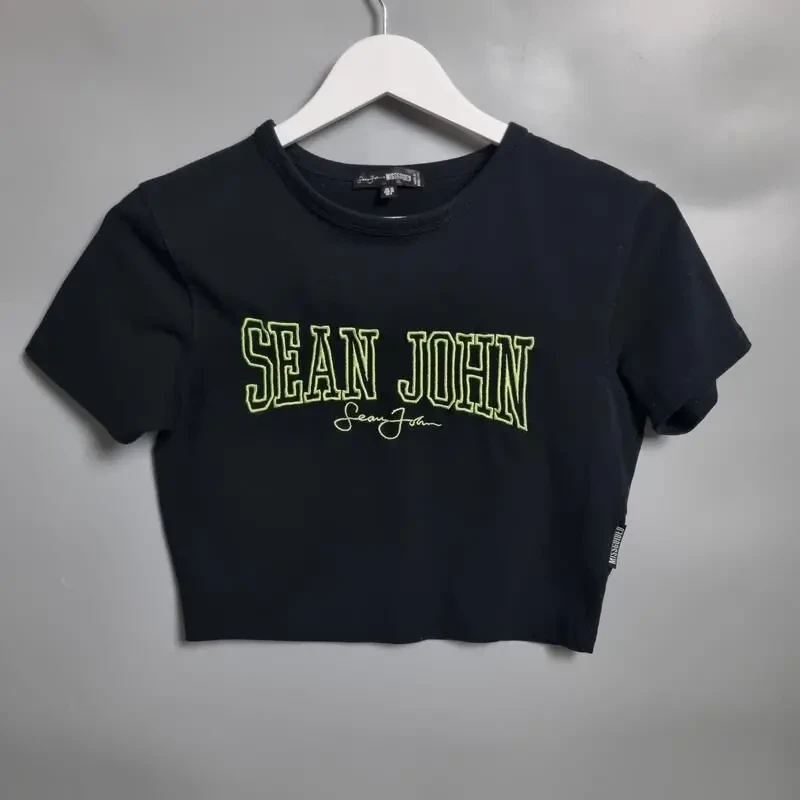 Кроп футболка жіноча missguided x sean john, чорна 2