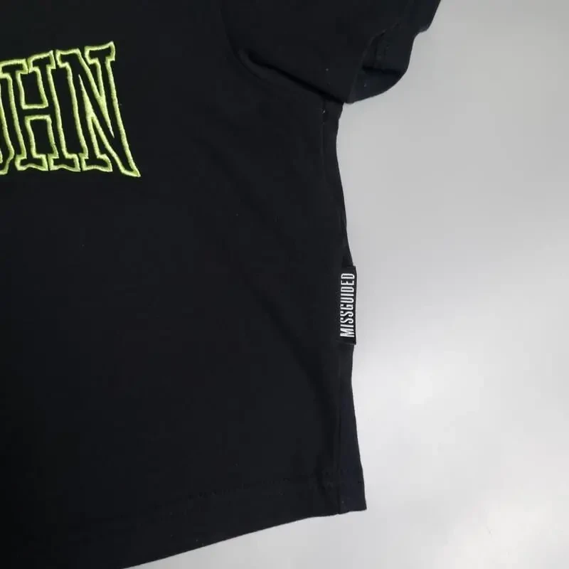 Кроп футболка жіноча missguided x sean john, чорна 7