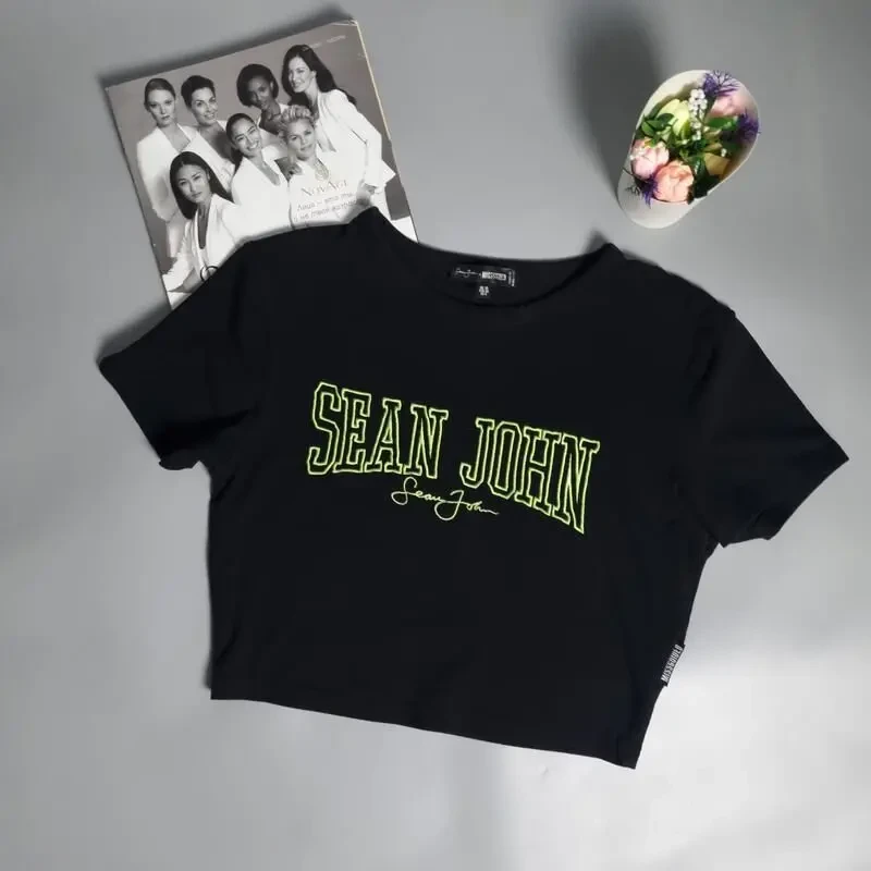 Кроп футболка жіноча missguided x sean john, чорна 10