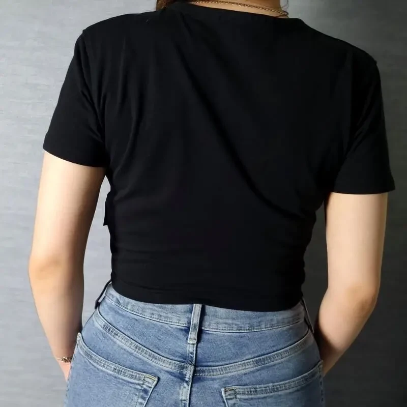 Кроп футболка жіноча missguided x sean john, чорна 3