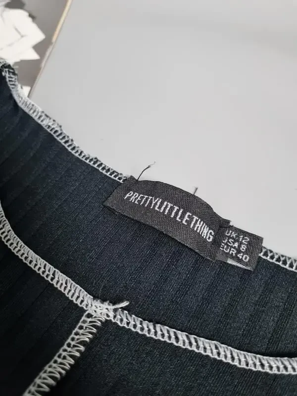 Чорний топ з довгим рукавом plt 5