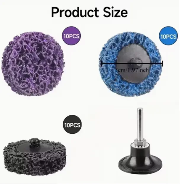 Набор щлифовальных дисков 50 мм (3 шт.) с держателем 2