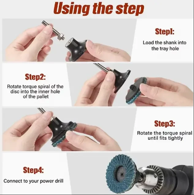 Набор щлифовальных дисков 50 мм (3 шт.) с держателем 6