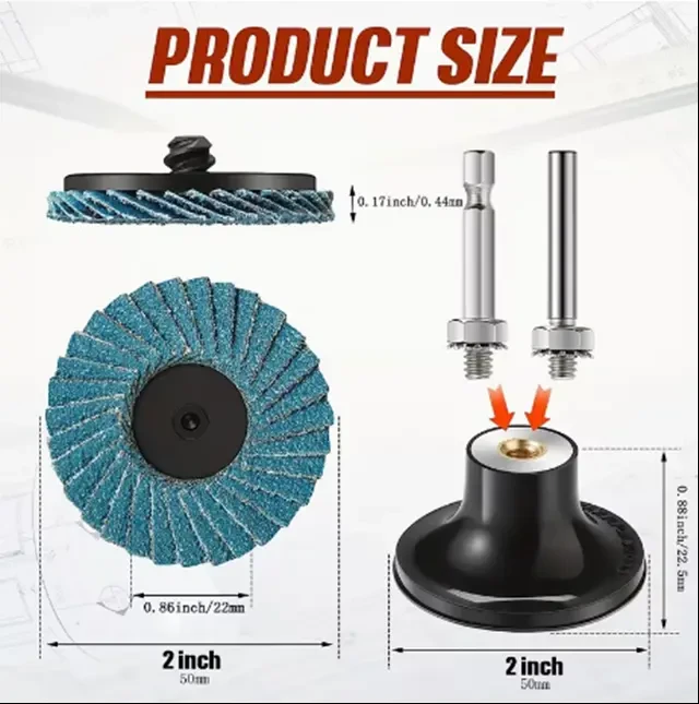 Набор щлифовальных дисков 50 мм (3 шт.) с держателем 5
