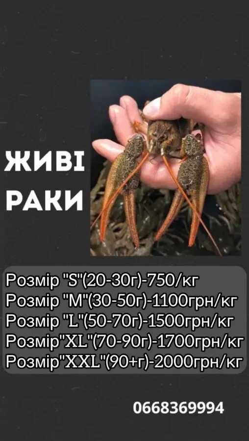 Живі раки Харків