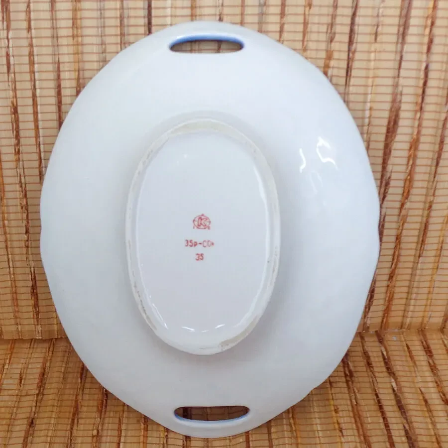 Блюдо для фруктов Виноград фарфор СССР Коростень салатница фруктовница 3