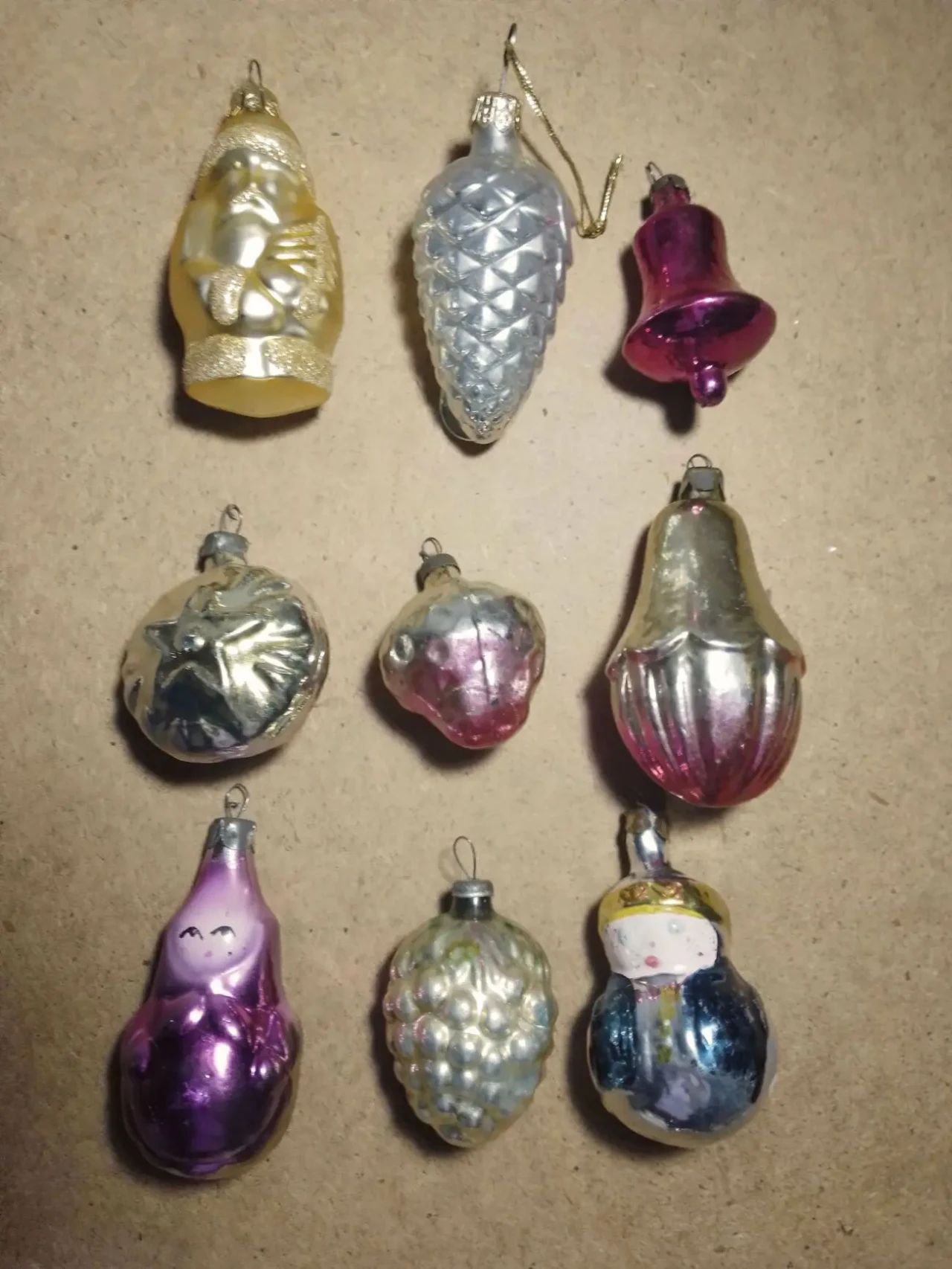 Елочные игрушки новогодние стеклянные ретро наборы, бусы, стеклярус 3