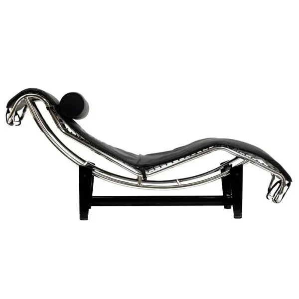 Шезлонг Лекор шкірозамінник, нержавіюча сталь 4