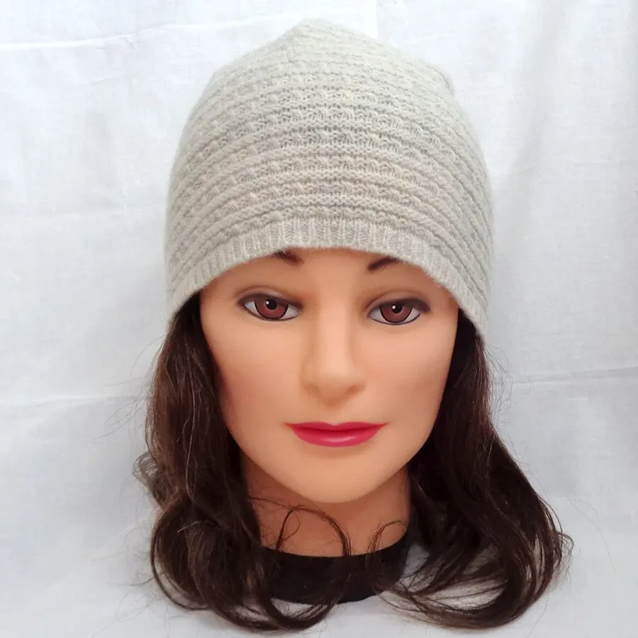 MAX Studio жіноча шапочка вовна та кашемір в'язана вовняна шапка біні 2