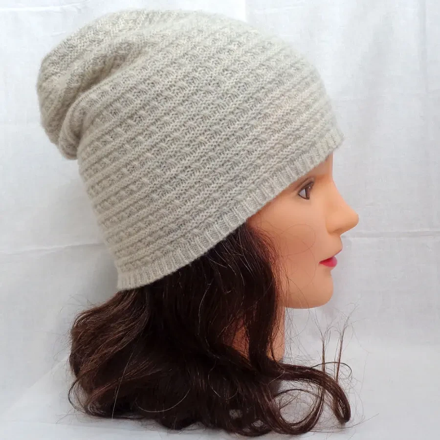 MAX Studio жіноча шапочка вовна та кашемір в'язана вовняна шапка біні 4