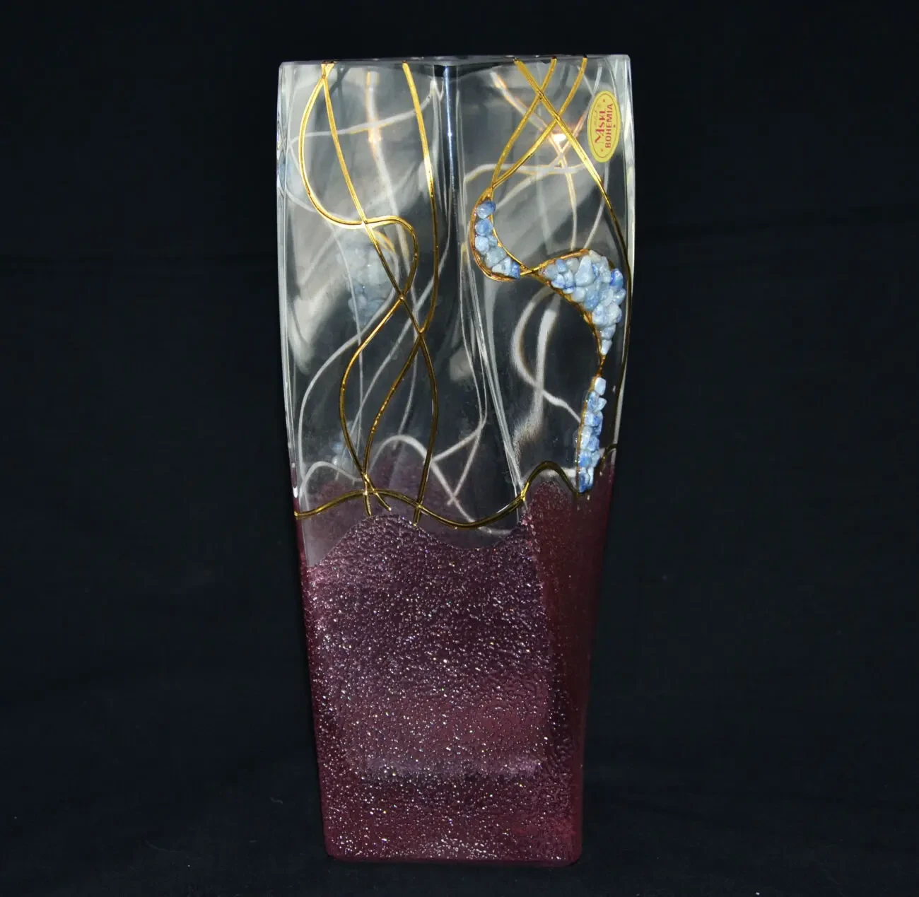 Винтажная ваза из стекла Производство MSKL BOHEMIA 3