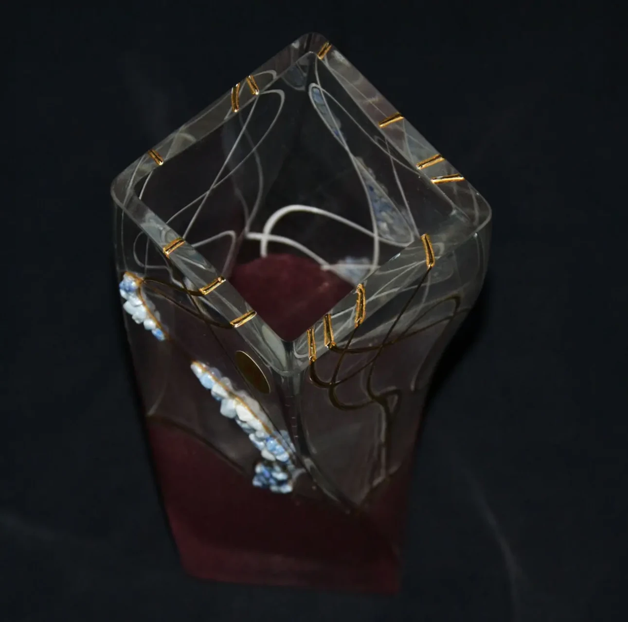 Винтажная ваза из стекла Производство MSKL BOHEMIA 6