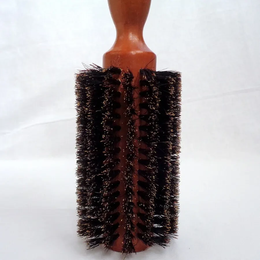 Брашинг кругла щітка для укладки волосся 24 см. натуральна щетина 7