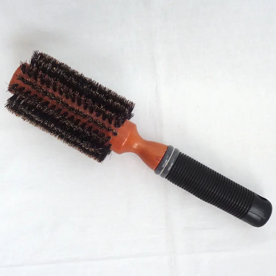 Брашинг кругла щітка для укладки волосся 24 см. натуральна щетина