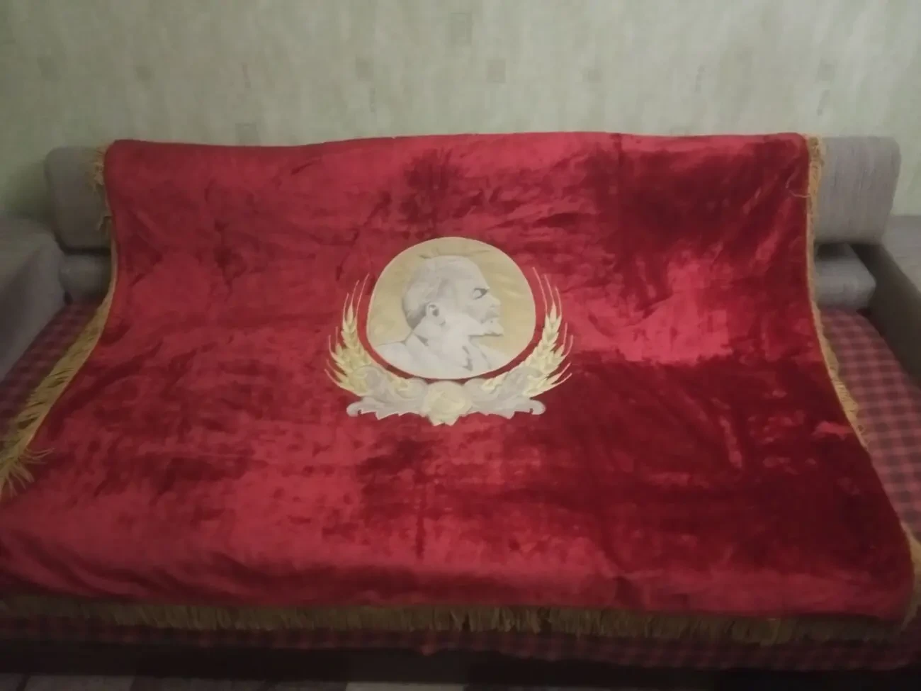 Флаг Бархат Знамя СССР (Двухсторонний) 3