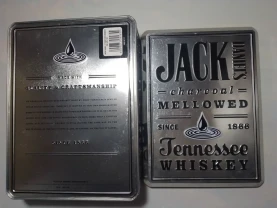 Коробочка серебристая жестяная металлическая большая прямоугольная