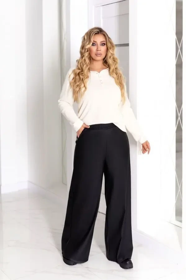 Жіночий джемпер поло великі розміри 52-56 чорний 5