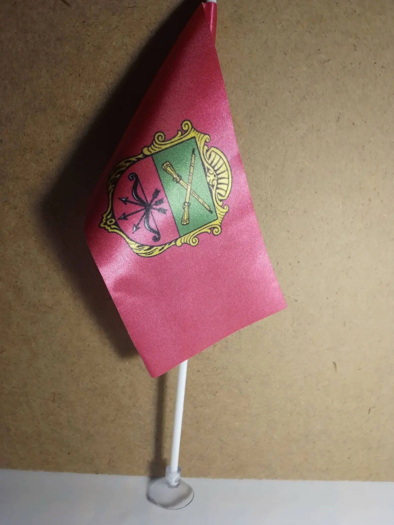 Флаг герб запорожье маленький флажок с креплением 2