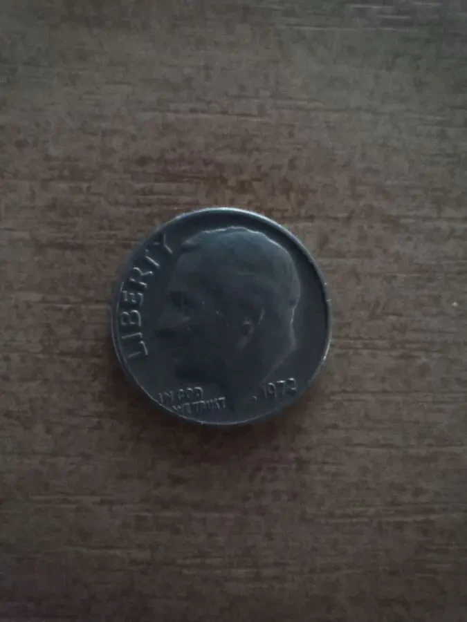 Монета one dime united states of america 1972. 3