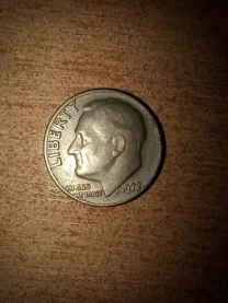 Монета one dime united states of america 1972.