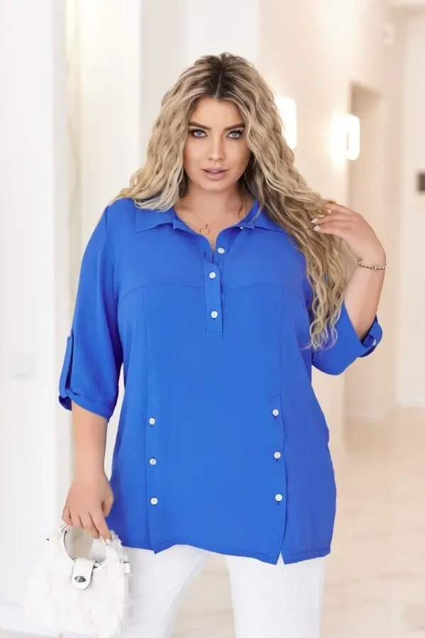 Жіноча блуза туніка великих розмірів 54-58 софт бордо 6