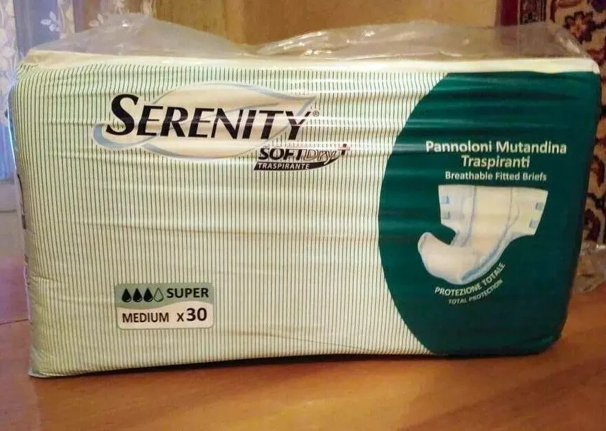 Подгузники підгузки для взрослых Serenity Medium в пачке 30 шт. новые