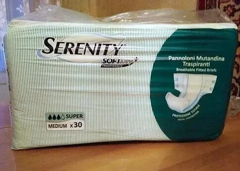 Подгузники підгузки для взрослых Serenity Medium в пачке 30 шт. новые 3