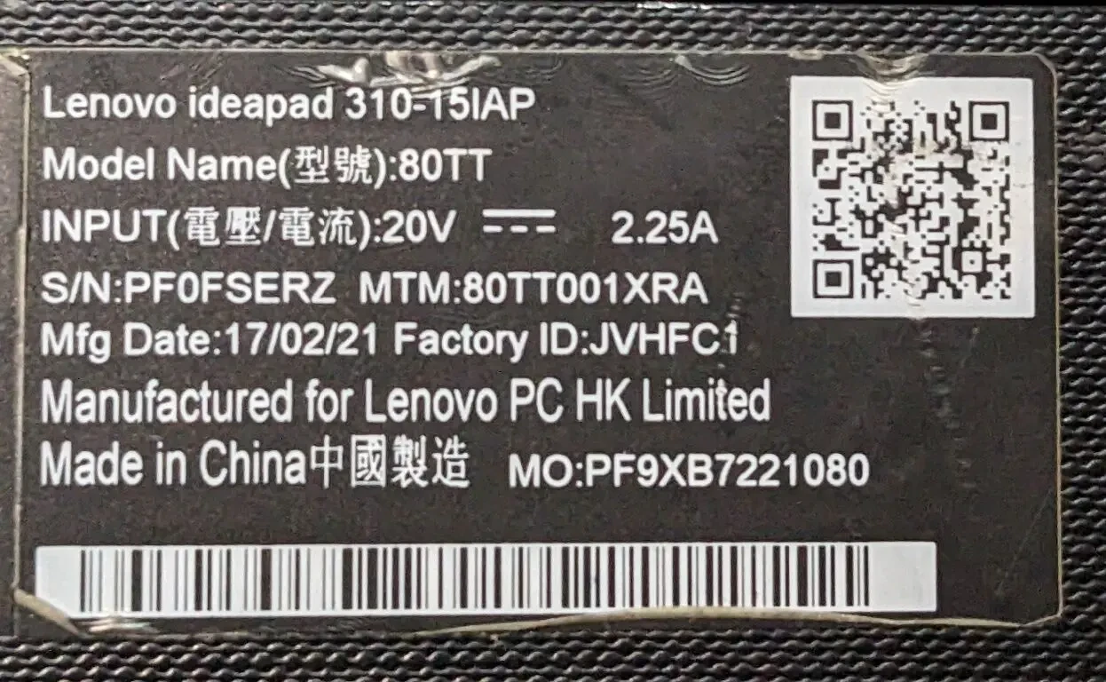 аккумулятор L15C2PB3 7,4V 4120mAh для Lenovo Ideapad 310-15IAP 4