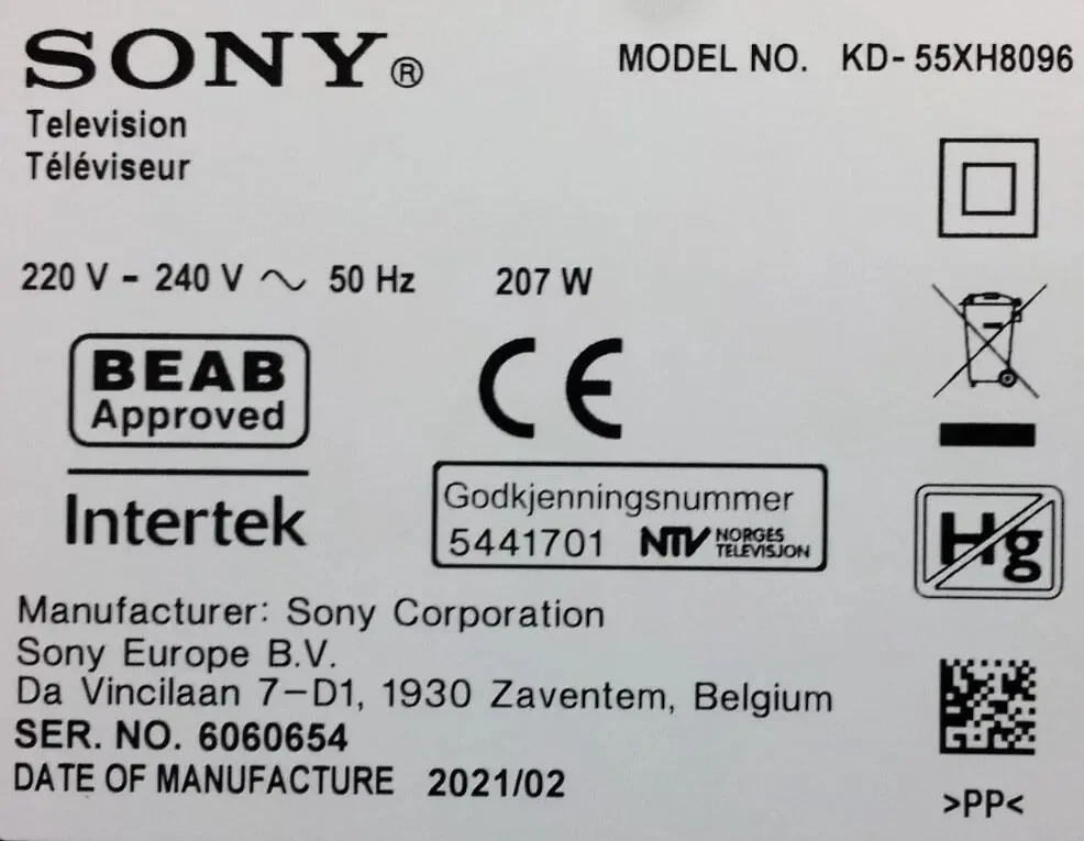 Main Board 1-003-740-31 для Sony KD-55XH8096 Android 10 5